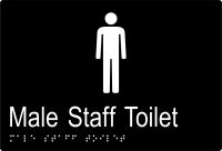 Male Staff Toilet w Braille