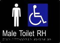 Male Accessible Toilet RH w Braille
