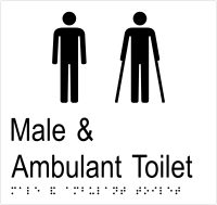Male & Ambulant Toilet w Braille