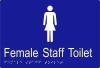 Female Staff Toilet w Braille