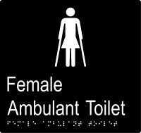 Female Ambulant Toilet w Braille