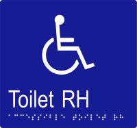 Accessible Toilet RH w Braille