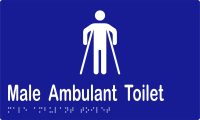 Male Ambulant Toilet w Braille