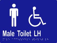 Male Accessible Toilet LH w Braille