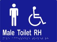 Male Accessible Toilet RH w Braille