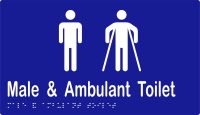 Male & Ambulant Toilet w Braille