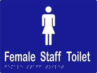 Female Staff Toilet w Braille