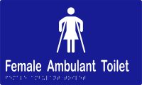 Female Ambulant Toilet w Braille