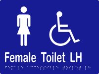 Female Accessible Toilet LH w Braille
