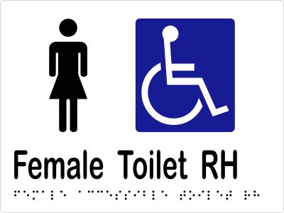 Female Accessible Toilet RH w Braille - Image 3