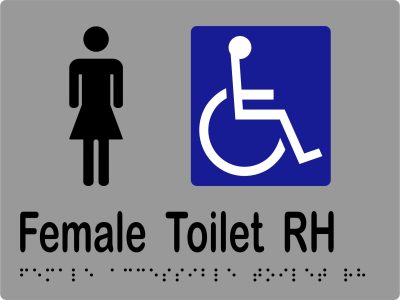 Female Accessible Toilet RH w Braille - Image 2