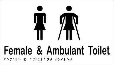Female & Ambulant Toilet w Braille - Image 3