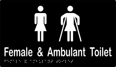 Female & Ambulant Toilet w Braille - Image 4