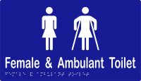 Female & Ambulant Toilet w Braille