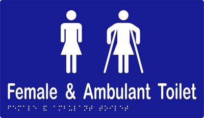 Female & Ambulant Toilet w Braille