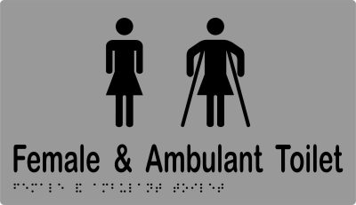 Female & Ambulant Toilet w Braille - Image 2