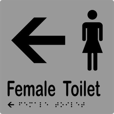Female Toilet & Arrow w Braille - Image 2