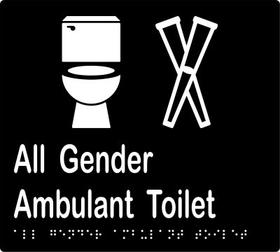All Gender Ambulant Toilet w Braille - Image 4
