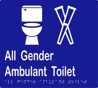 All Gender Ambulant Toilet w Braille