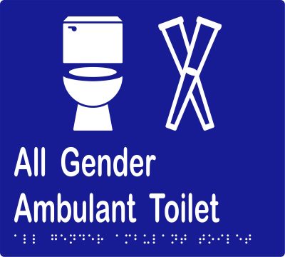 All Gender Ambulant Toilet w Braille